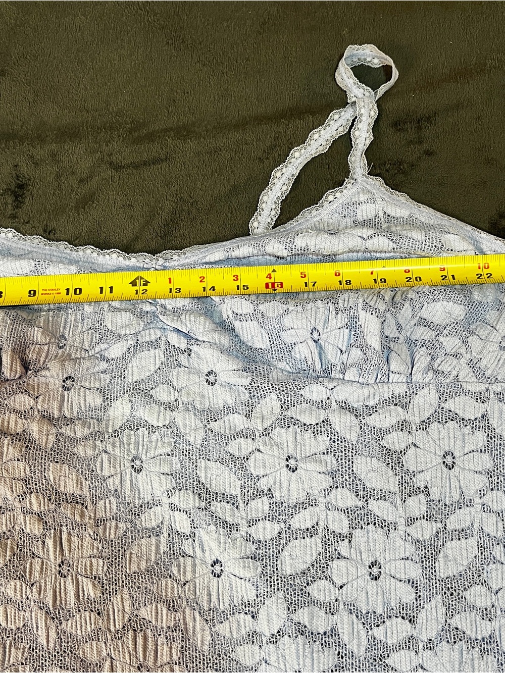 Aerie Off Shore Lace Sheer Blue Mesh Nightie Indie Sleaze Festival Mini Dress XL - Picture 11 of 14